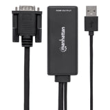 Convertidor Manhattan Video VGA a HDMI con Audio USB, Resolución 1080p, 152426