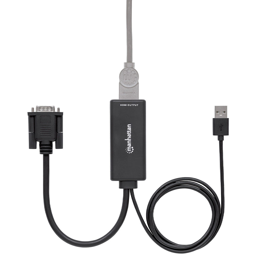 Convertidor Manhattan Video VGA a HDMI con Audio USB, Resolución 1080p, 152426