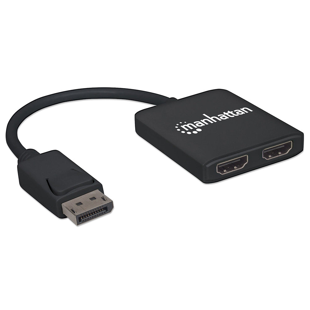 Splitter de Video Manhattan DisplayPort 1 DP In 2 HDMI Out USB MST 152716, 4K, 60Hz, HDCP 2.2