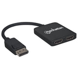 Splitter de Video Manhattan DisplayPort 1 DP In 2 HDMI Out USB MST 152716, 4K, 60Hz, HDCP 2.2