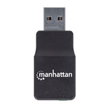 Convertidor Manhattan USB 2.0 a Tarjeta Sonido 2.1, Audio Estéreo 24-bit, Plug and Play