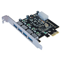 Manhattan Tarjeta PCI express USB 3.0 de 4 puertos tarjetas y adaptadores de interfaz PCIe USB 3.2 Gen 1 (3.1 Gen 1) 4 1