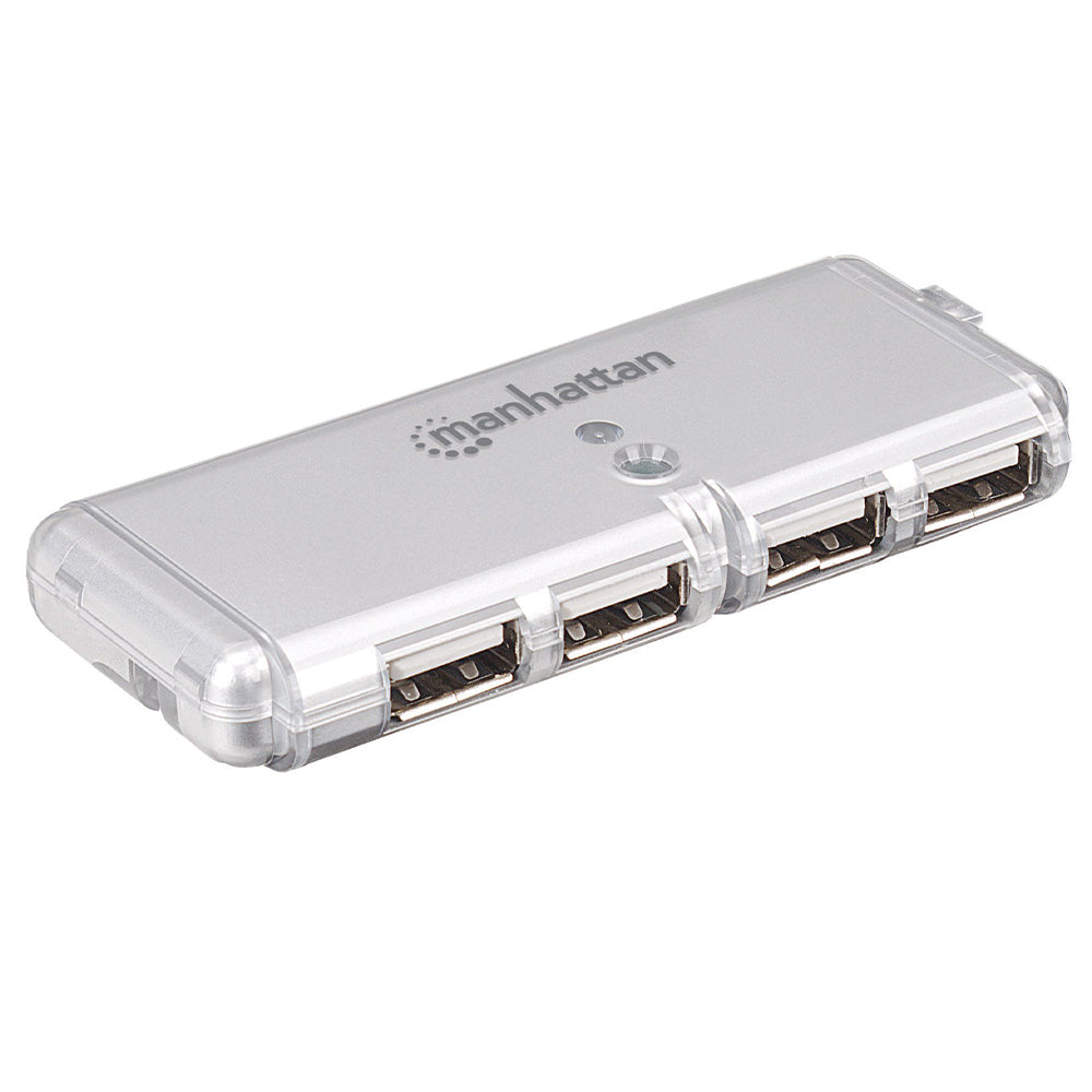 Concentrador USB Manhattan V2.0 4 Puertos Mini sin Fuente 160599