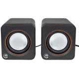 Bocinas Manhattan Serie 2600 USB 2.0 2 Altavoces Cubo Plug 3.5mm 161435