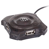 Concentrador USB Manhattan Mini Hub 4 Puertos Negro, Velocidad 480Mbps, Compacto