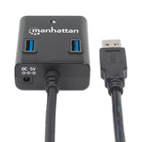 HUB USB V3.0 MANHATTAN 4 PTOS 5GBPS SUPER VELOCIDAD ALUMINIO 162296