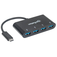 Manhattan Hub/dock USB-C, puertos (4): 4x USB-A, 5 Gbps (USB 3.0), Alimentado por USB (no requiere alimentación externa), equivalente a HB30C4AB hubs de interfaz USB 3.2 Gen 1 (3.1 Gen 1) Type-C USB 3.2 Gen 1 (3.1 Gen 1) Type-A 4 4