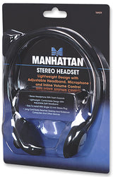 Diadema Manhattan con Micrófono Estándar, Cable 1.5m, Conector 3.5mm, Control de Volumen