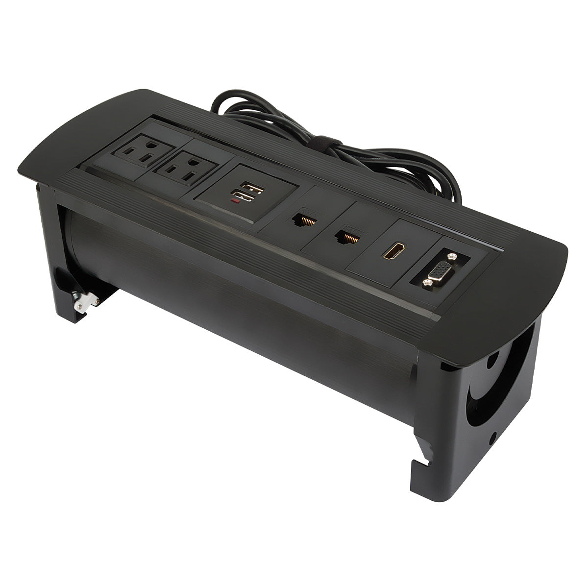 Caja Manhattan para Mesa, AC2, USB2, RED2, HDMI1, VGA1, 164856, 10x5x3"