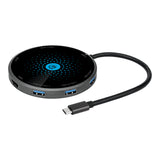 Base Docking Manhattan USB C PD a HDMI 3xUSB-A Tarj Wi Qi 166560