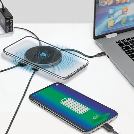 Base Docking Manhattan USB C PD a HDMI 3xUSB-A Tarj Wi Qi 166560