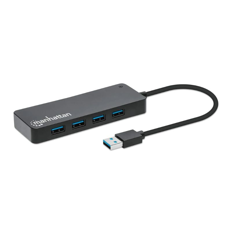 Concentrador USB 3.2 Manhattan 7 Puertos 5Gbps, 168403