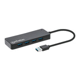 Concentrador USB 3.2 Manhattan 7 Puertos 5Gbps, 168403