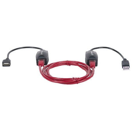 CABLE USB MANHATTAN EXTENSION ACTIVA 60M RJ45 179300, 480Mbps, Blindaje, Plug and Play