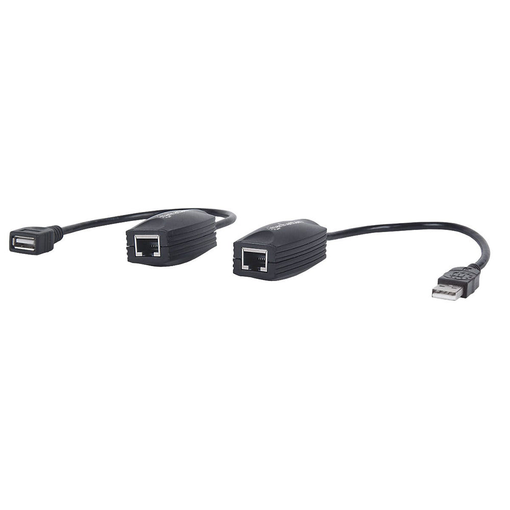 CABLE USB MANHATTAN EXTENSION ACTIVA 60M RJ45 179300, 480Mbps, Blindaje, Plug and Play