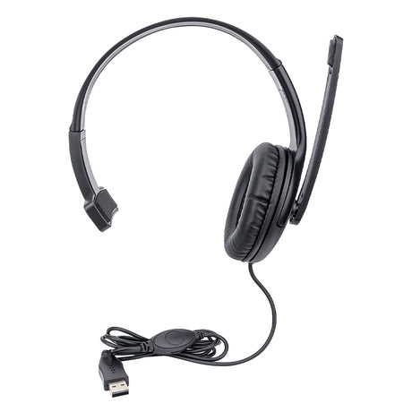 AURICULAR MANHATTAN USB MONOAURAL CON CONTROL DE VOLUMEN Y MICROFONO 179874