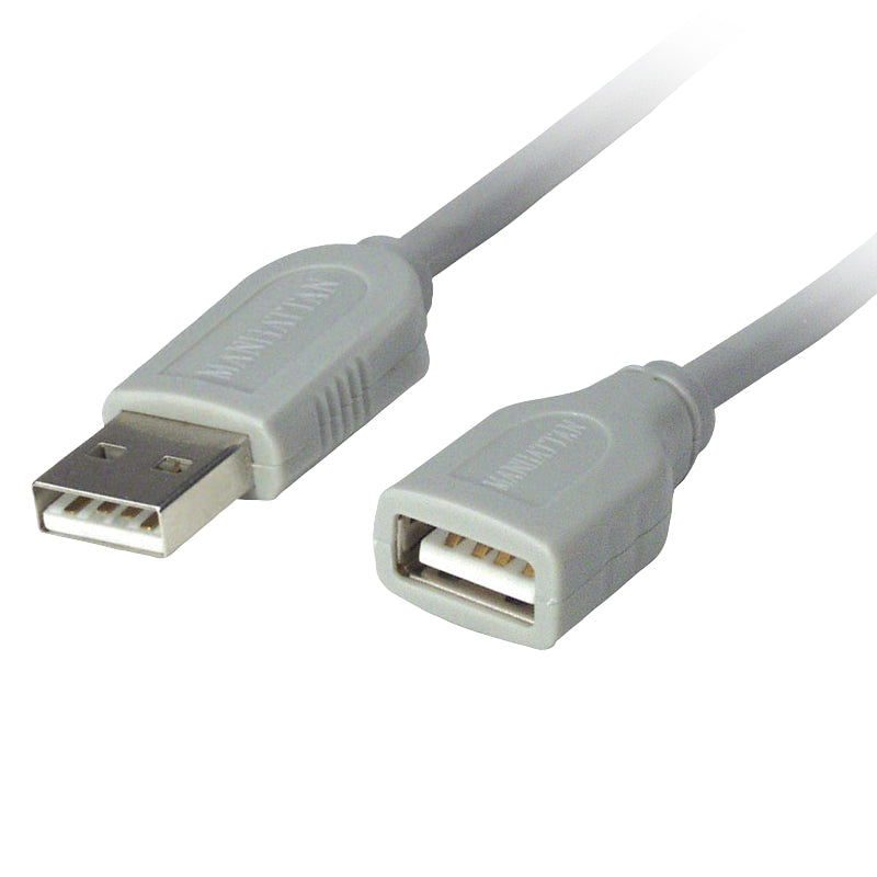 Cable de Extension Manhattan USB V1.1 Gris 3.0M FullOffice.com