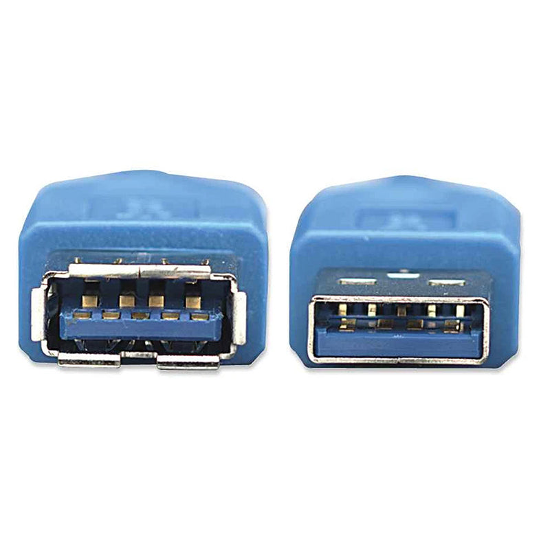 Cable de Extensión USB 3.0 Manhattan 2m Azul, Transferencia de Datos de Alta Velocidad