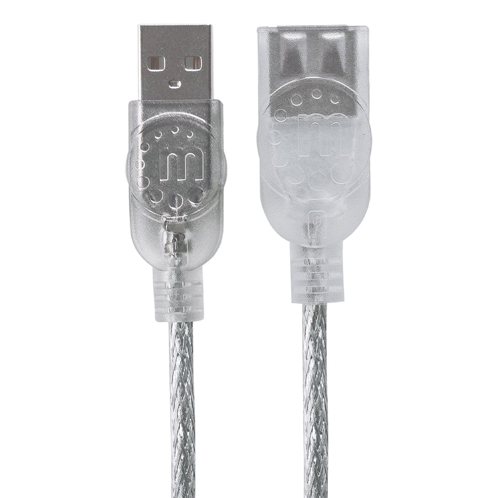 Cable Extensión Manhattan USB 2.0 Macho-Hembra 4.5m Plateado 480Mbps