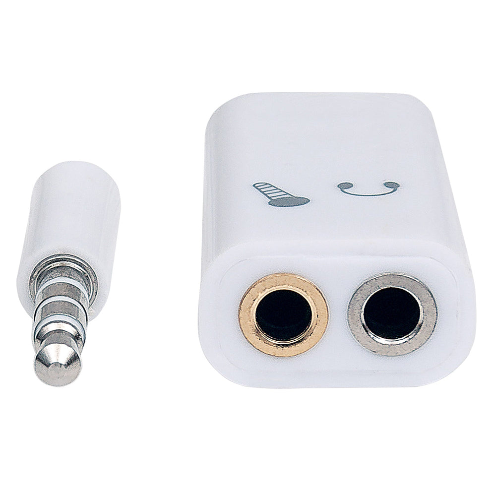 Cable Manhattan Estéreo 3.5mm Macho a 2x3.5mm H, 1 Metro Longitud, Conector Dorado