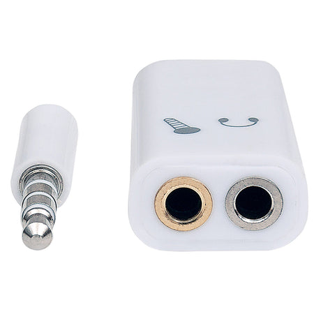Cable Manhattan Estéreo 3.5mm Macho a 2x3.5mm H, 1 Metro Longitud, Conector Dorado