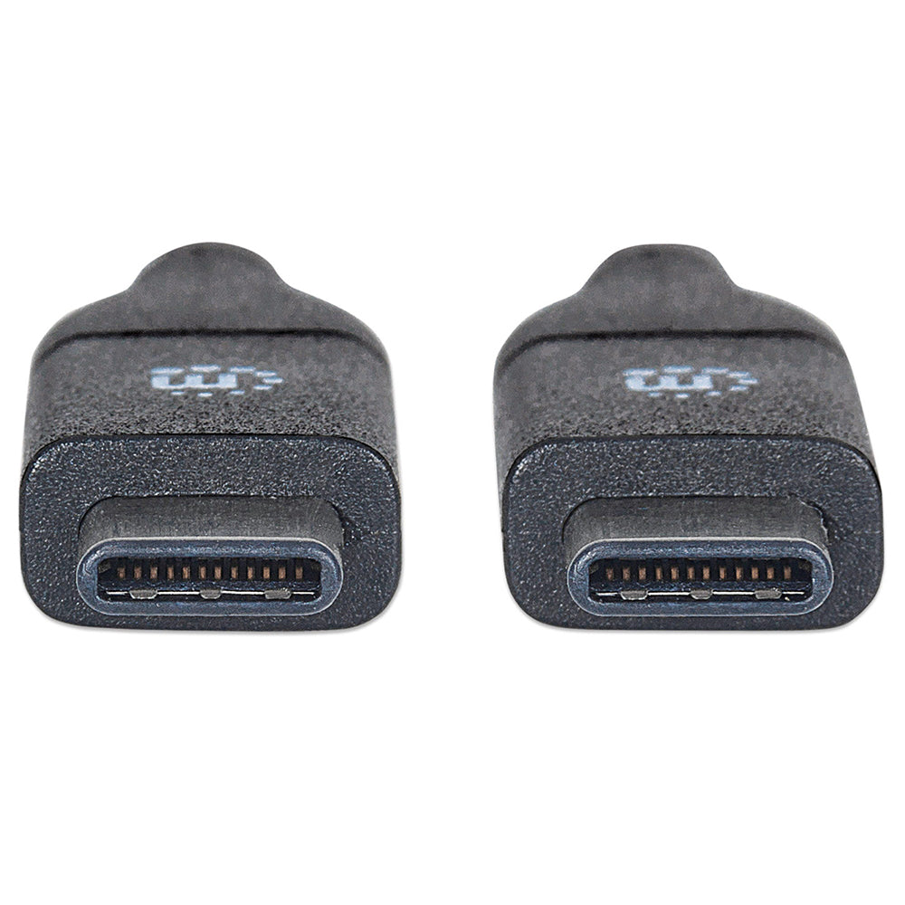 Cable USB Tipo C Manhattan M-M 50 cm Negro V3.1 Gen2 10 Gbps 354899