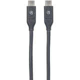 Cable USB Tipo C Manhattan M-M 50 cm Negro V3.1 Gen2 10 Gbps 354899