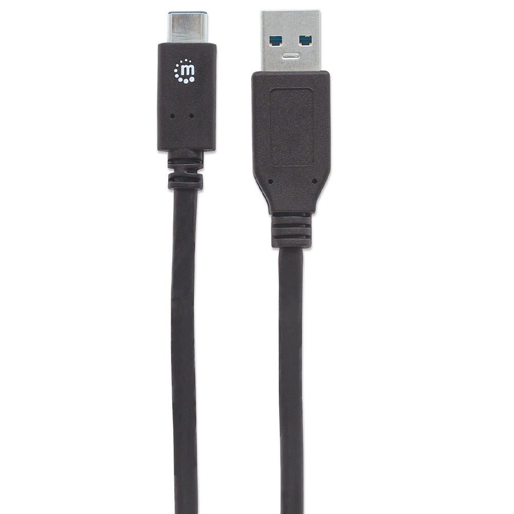 Cable USB Manhattan Tipo CM - AM 2.0 Mts Negro  V3.1 Gen1 354974, Transferencia de Datos 5Gbps, Longitud 2 Metros