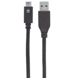 Cable USB Manhattan Tipo CM - AM 2.0 Mts Negro  V3.1 Gen1 354974, Transferencia de Datos 5Gbps, Longitud 2 Metros