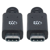 Cable USB Tipo C 3.1 Super Velocidad M-M 1M Manhattan 355223, Transferencia Datos 10Gbps, Carga Rápida 3A