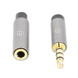 Cable Audio Manhattan Estéreo 3.5mm Extensión M-H 2.0m 56039, Conectores Dorados