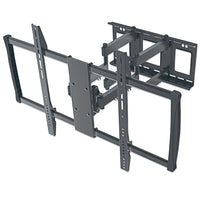 Manhattan Soporte de pared (Articulado) para TV/monitores, pantallas 37"–100", Compatibilidad VESA: de 200x200 a 900x600 mm (verifique las dimensiones de los cuatro orificios de montaje traseros), carga máxima 80 kg, negro Monitor negro