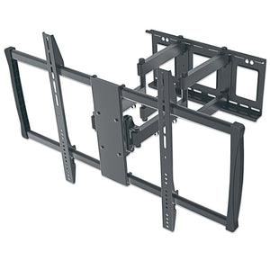 Manhattan Soporte de pared (Articulado) para TV/monitores, pantallas 37"–100", Compatibilidad VESA: de 200x200 a 900x600 mm (verifique las dimensiones de los cuatro orificios de montaje traseros), carga máxima 80 kg, negro Monitor negro
