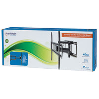 Manhattan Soporte Universal de Pared para TV, con Movimiento Completo, Básico Monitor Negro