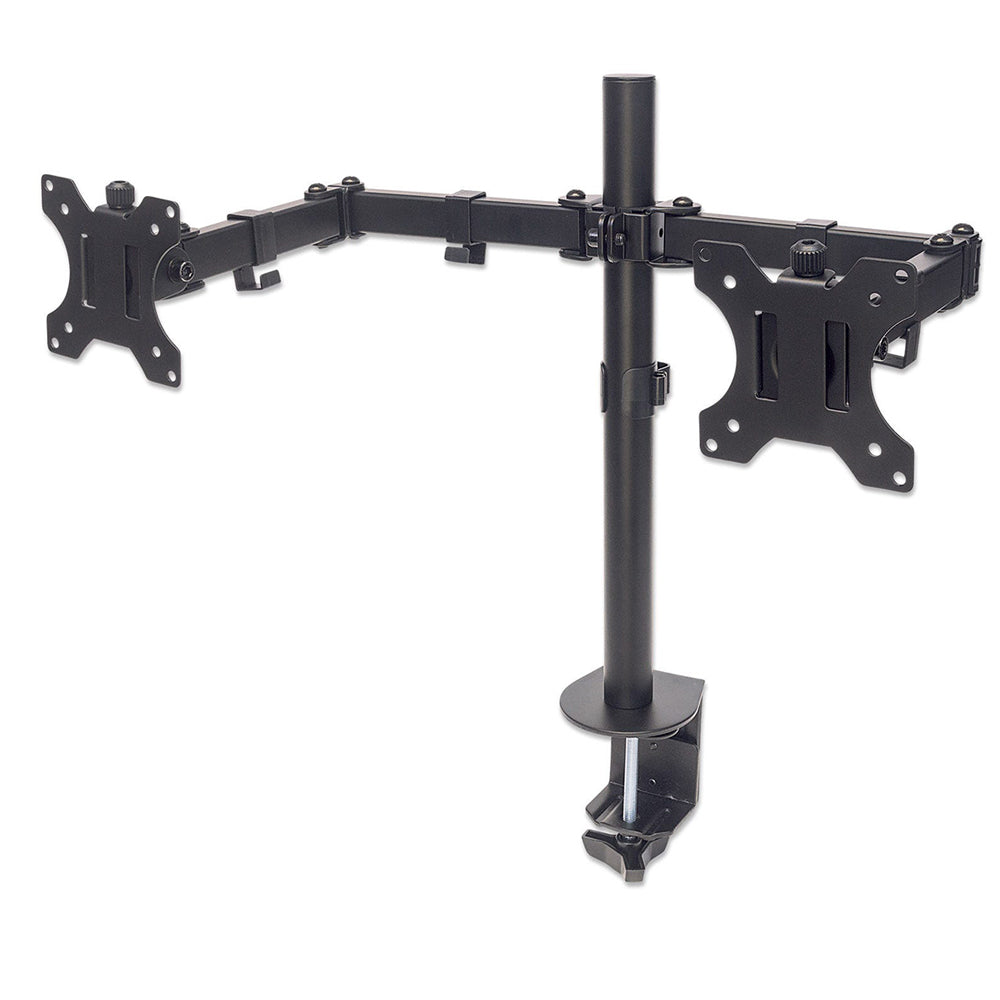 Soporte Dual para Monitores Manhattan, 13-32", Ajustable, VESA 100x100