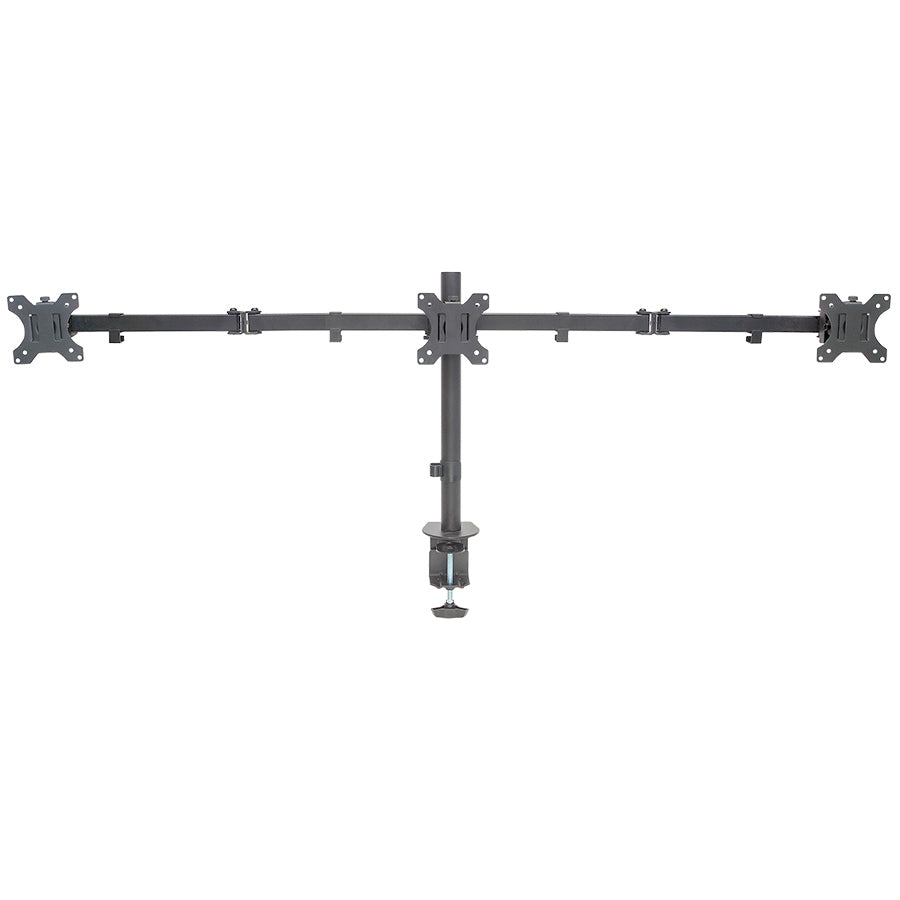 Soporte Monitor Escritorio 3 Pantallas Manhattan 10 a 27 7kg 461658, Ajustable y Giratorio