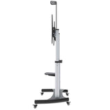 Soporte Manhattan TV Tipo Carro 100kg, Aluminio 60A100, Repisa 461672, Ajustable