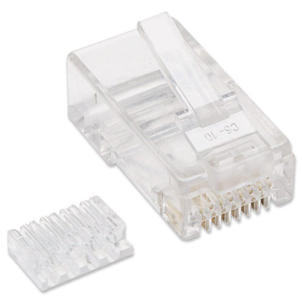 Conector RJ45 Cat6 Blindado 100 Unidades Oro 15-Micras Intellinet 503006