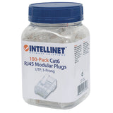 Conector RJ45 Cat6 Blindado 100 Unidades Oro 15-Micras Intellinet 503006