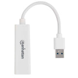 Adaptador Ethernet USB 3.0 Gigabit Manhattan 506847, 1000Mbps, Compacto, Plug and Play