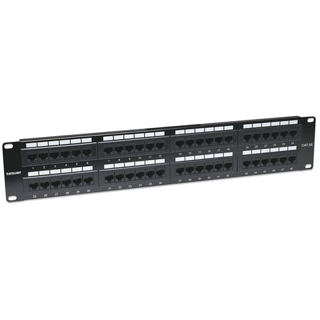 Panel de Parcheo 48 Puertos Cat5e UTP 2U para Rack 19 Intellinet 513579
