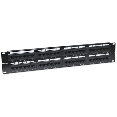 Panel de Parcheo 48 Puertos Cat6 UTP 2U para Rack 19 Intellinet 560283