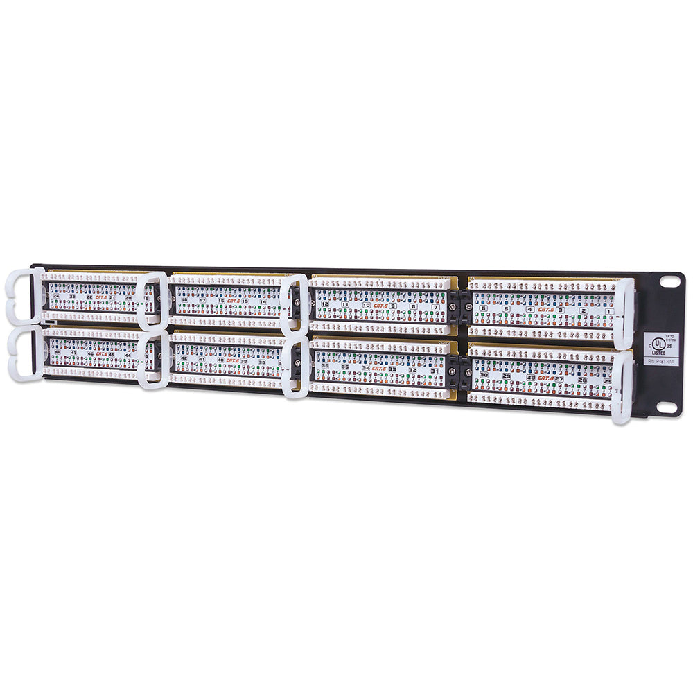 Panel de Parcheo 48 Puertos Cat6 UTP 2U para Rack 19 Intellinet 560283