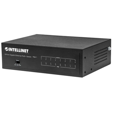 Switch PoE INTELLINET Gigabit 8 Puertos 30W/Pto, 60W Escritorio 561204
