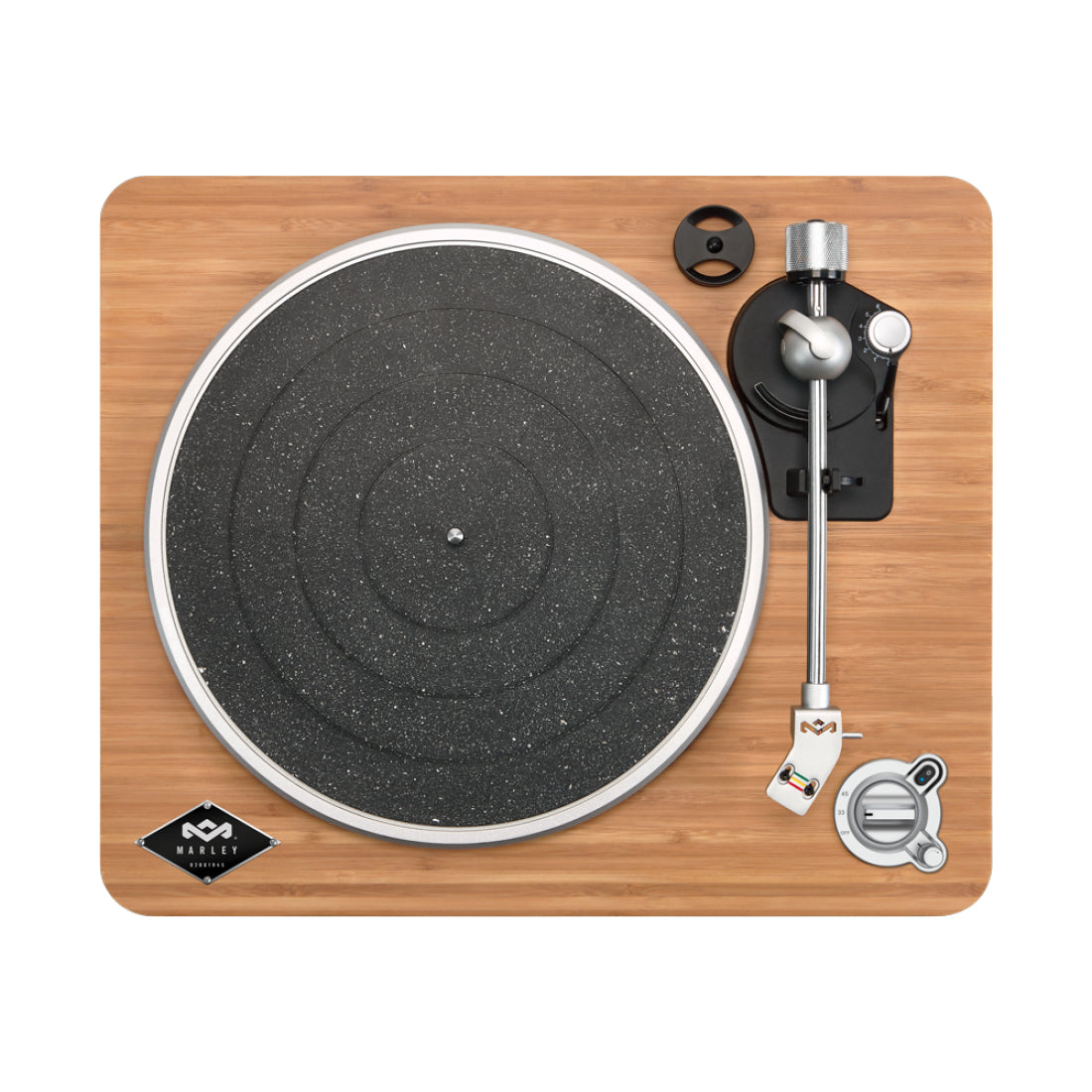The House Of Marley Stir It Up Wireless Tocadiscos de tracción por banda Negro, Madera Manual, Aluminio, 45 RPM, 45 RPM