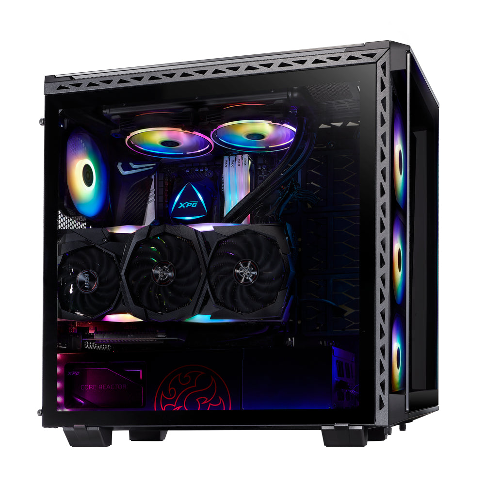 XPG BATTLECRUSIER carcasas ordenador Metal, Vidrio templado Midi Tower PC Negro