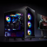 XPG BATTLECRUSIER carcasas ordenador Metal, Vidrio templado Midi Tower PC Negro