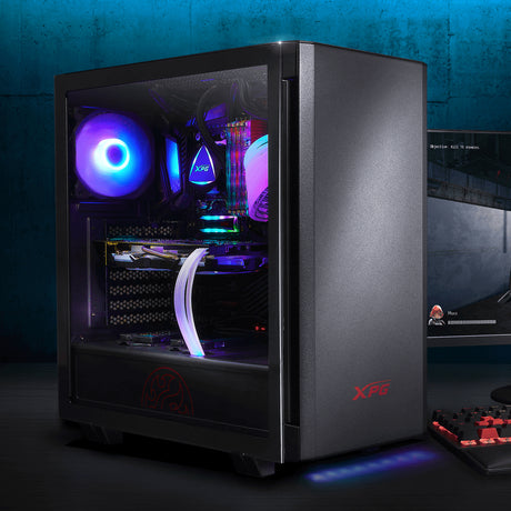 XPG INVADER Torre Media Negra carcasas ordenador SPCC Midi Tower PC Negro