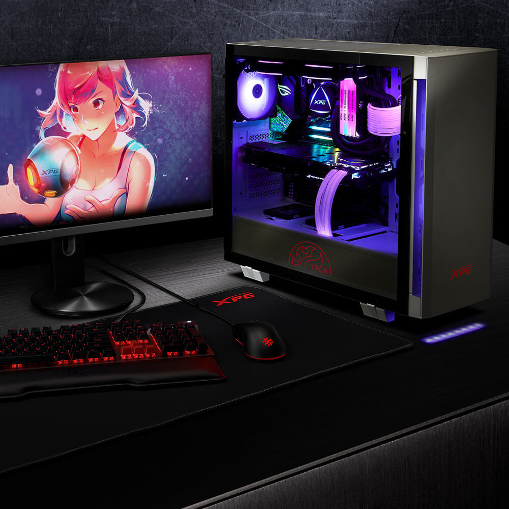 XPG INVADER Torre Media Negra carcasas ordenador SPCC Midi Tower PC Negro