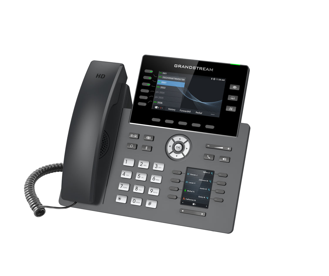Grandstream Networks GRP2616 teléfono IP Negro 6 líneas TFT Wifi, Terminal con conexión por cable, En banda, Fuera de ba